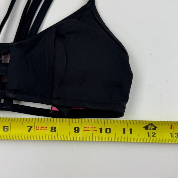 Victoria's Secret Pink 2 Piece Black Cut Out Bikini Size XS - Picture 9 of 10